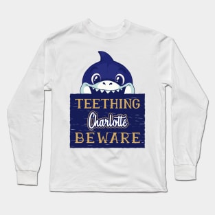 Charlotte - Funny Kids Shark - Personalized Gift Idea - Bambini Long Sleeve T-Shirt
